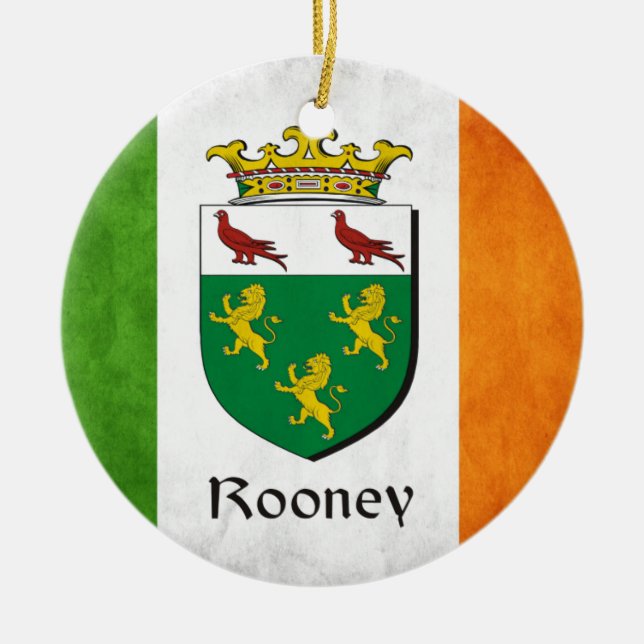 Ornamento De Cerâmica Rooney Irish Flag (Frente)