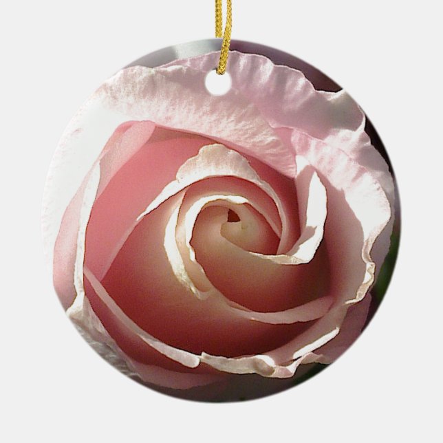 Ornamento De Cerâmica rosa bonito (Frente)