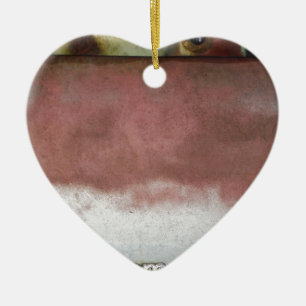 Ornamento De Cerâmica rosa e branco deluxe personalizados