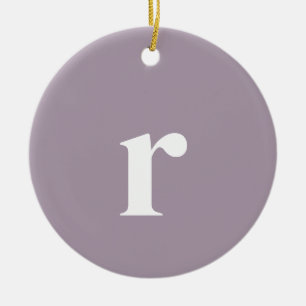 Ornamento De Cerâmica Rosa Quartz - Letra inicial   Tendência minimalist