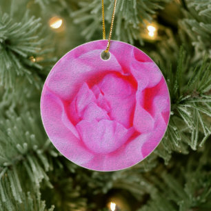 Ornamento De Cerâmica rosa rosa