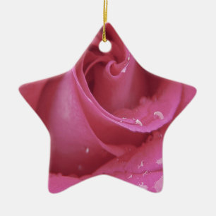 Ornamento De Cerâmica Rosa Rosa Rosa
