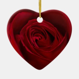 Ornamento De Cerâmica Rosa vermelha lindo