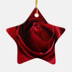 Ornamento De Cerâmica rosa vermelha profunda