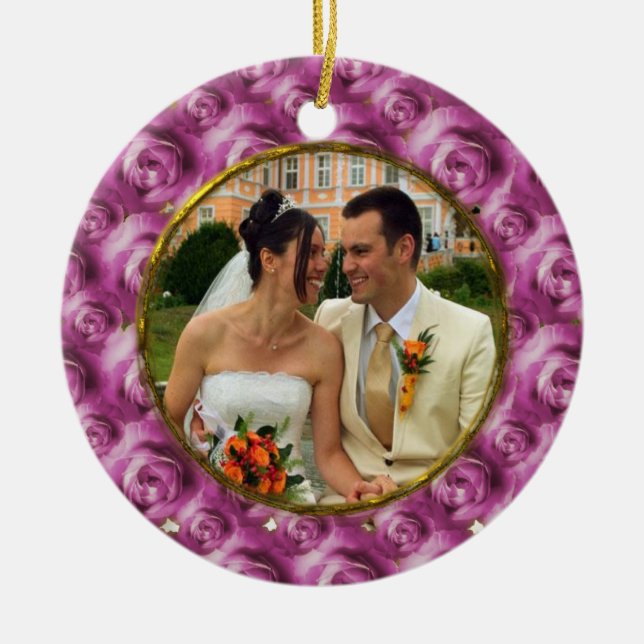 Ornamento De Cerâmica Rosas (Frente)