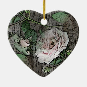 Ornamento De Cerâmica Rosas