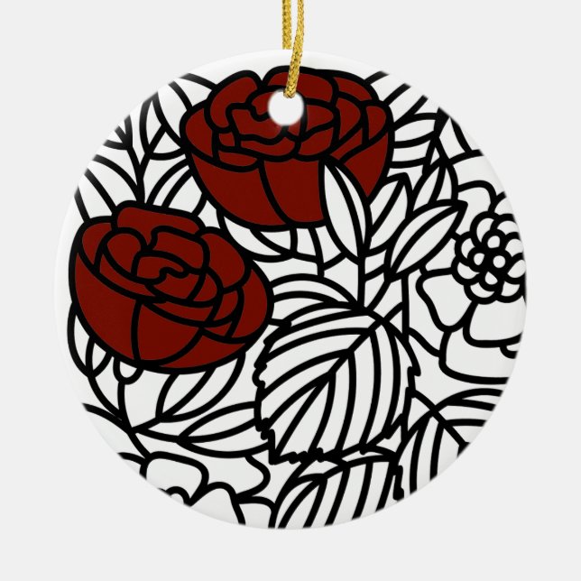 ORNAMENTO DE CERÂMICA ROSAS DE JARDIM ENCANTADOS (Frente)