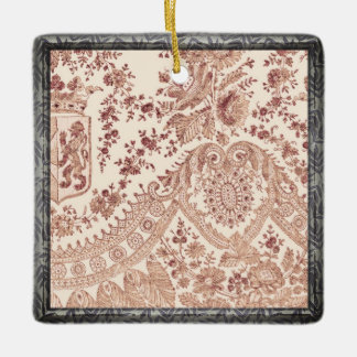 Ornamento De Cerâmica Rosas de rendas rosa