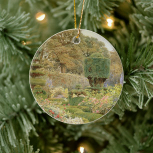 Ornamento De Cerâmica Rosas e Pinks por Elgood, Jardim Inglês Antigo