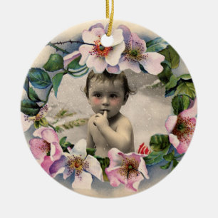 ORNAMENTO DE CERÂMICA ROSAS SELVAGENS, MODELO DE FOTOGRAFIA DO CHÁ DE F