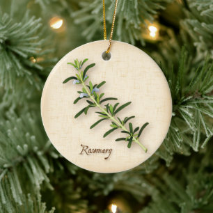 Ornamento De Cerâmica Rosemary Herb