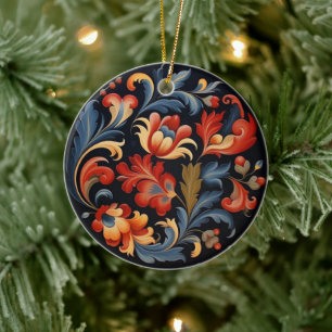 Ornamento De Cerâmica RosePintura Moderna 1 de 6