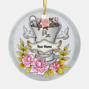 Ornamento De Cerâmica Roses RX Almofariz