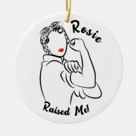 Ornamento De Cerâmica Rosie Raised Decade - Impressão de tela