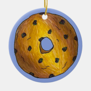 Ornamento De Cerâmica Rosquinha Dozen Blueberry Cake-Doughnut Paery