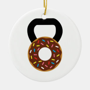 Ornamento De Cerâmica Rosquinha Kettlebell