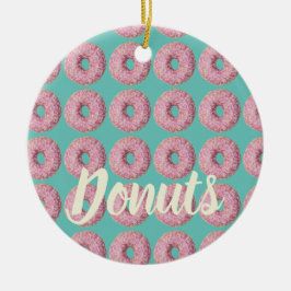 Ornamento De Cerâmica Rosquinha Padrão Vegan para Dente Doce Vegetariana