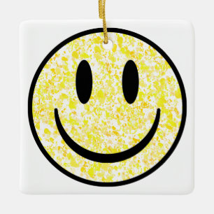 Ornamento De Cerâmica Rosto de Sorriso Patrocinado