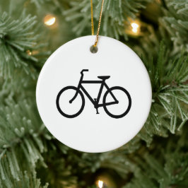 Ornamento De Cerâmica Rota de Bicicleta Preta
