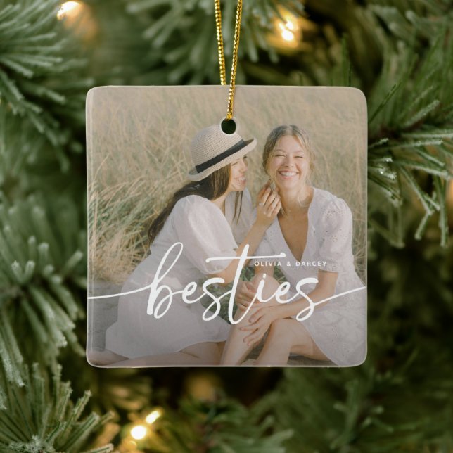 Ornamento De Cerâmica Roteiro Amigas 2x Foto Personalizado (Árvore)