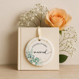 Ornamento De Cerâmica Roteiro Personalizado casado
