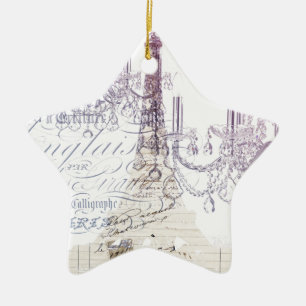 Ornamento De Cerâmica roteiros franceses chandelier paris eiffel torre