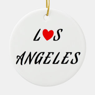 Ornamento De Cerâmica Rouge coeur de Los Angeles