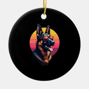 Ornamento De Cerâmica Roupa de Arte de Design de Cachorro Pastor Alemão