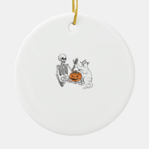 Ornamento De Cerâmica Roupa de Halloween engraçada para gato amante de e