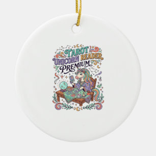 Ornamento De Cerâmica Roupas Kawaii Premium Unicórnio Tarot Leitor de Un