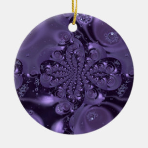 Ornamento De Cerâmica Roxo Líquido Roxo Elegante