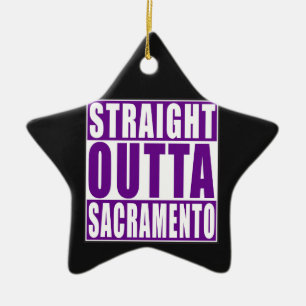 Ornamento De Cerâmica Roxo reto de Outta Sacramento