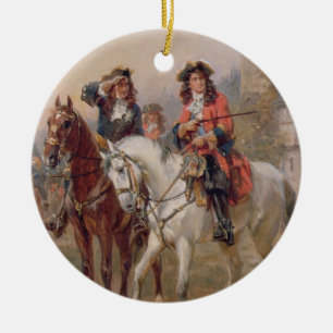 Ornamento De Cerâmica Royalists (óleo no painel) (pares de 124465)