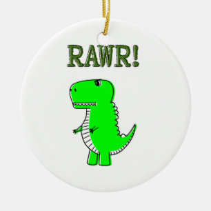 Ornamento De Cerâmica RRAWR T-Rex, giro e bonito