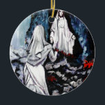 Ornamento De Cerâmica Rua Bernadette na gruta<br><div class="desc">Pintura da rua Bernadette na gruta</div>