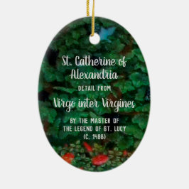 Ornamento De Cerâmica Rua. Catherine de Alexandria (pormenores; M 070)