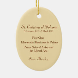 Ornamento De Cerâmica Rua. Catherine de Bolonha (SAU 027)