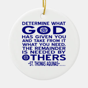 Ornamento De Cerâmica Rua, citação de Thomas Aquinas