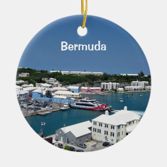 Ornamento De Cerâmica Rua. Georges, Bermudas (Frente)