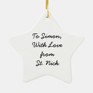 Ornamento De Cerâmica Rua holandesa de Sinterklaas, Rua de Nick Vintage.