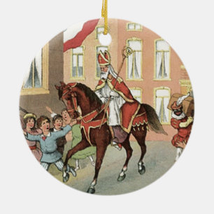 Ornamento De Cerâmica Rua holandesa Sinterklaas, Rua Nick Vintage. Nicho