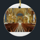 Ornamento De Cerâmica Rua Igreja Católica de Andrew Roanoke Virginia<br><div class="desc">A rua da Igreja Católica de Andrew Roanoke Virginia Os direitos de reprodução da imagem podem ser encontrados no link perto da parte inferior desta descrição. Todos os Direitos Reservados; sem: preconceito,  recurso ou aviso (U.C.1-308) Direitos de Reprodução de Imagens: http://commons.wikimedia.org/wiki/File:Interior_of_St_Andrew's_Catholic_Church_in_Roanoke, _Virginia.jpg</div>