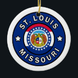 Ornamento De Cerâmica Rua Louis Missouri<br><div class="desc">Rua Louis Missouri</div>