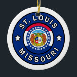 Ornamento De Cerâmica Rua Louis Missouri<br><div class="desc">Rua Louis Missouri</div>