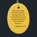 Ornamento De Cerâmica Rua. Peter the Apostle (PM 07)<br><div class="desc">O texto no verso é apenas para fins de demonstração! Substitua-o por uma citação, uma escritura, uma oração ou um texto como você vê ajustado! Mais Ruas. Pedro, o Apóstolo (século rua) dificilmente requer uma introdução. Primeiro em honra dos doze apóstolos, ele foi a pedra sobre a qual o próprio...</div>