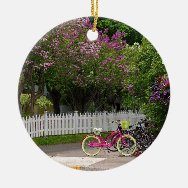 Ornamento De Cerâmica Rua principal de Mackinac (Frente)