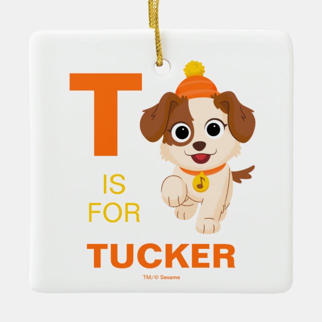 Ornamento De Cerâmica Rua Sésamo | Tango de inverno (Frente)