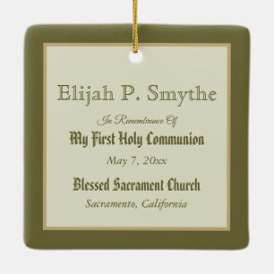 Ornamento De Cerâmica Rua. Tarcisius recebendo o Eucarista (BL 02)