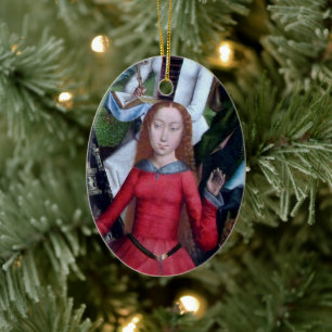 Ornamento De Cerâmica Ruas. Agnes de Roma (pormenores; M 70)