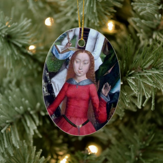 Ornamento De Cerâmica Ruas. Agnes de Roma (pormenores; M 70) (Árvore)